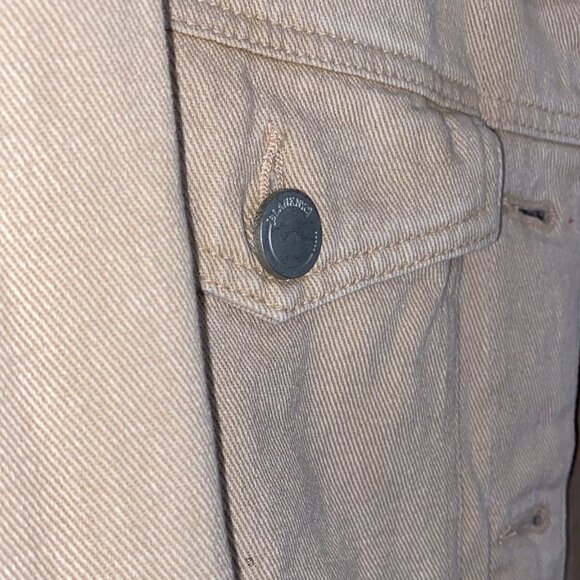 BlankNYC Beige Denim Jacket with Buttons and slim fit. - Picture 7 of 8